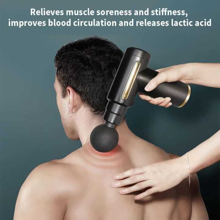 Professional Deep Tissue Massage Gun High Torque Muscle Relaxer Portable Ergonomic Design Ultra Compact Fashionable Perfect for Back Neck Day Gift Relieves Body Fatigue Improves Skin Smoothness