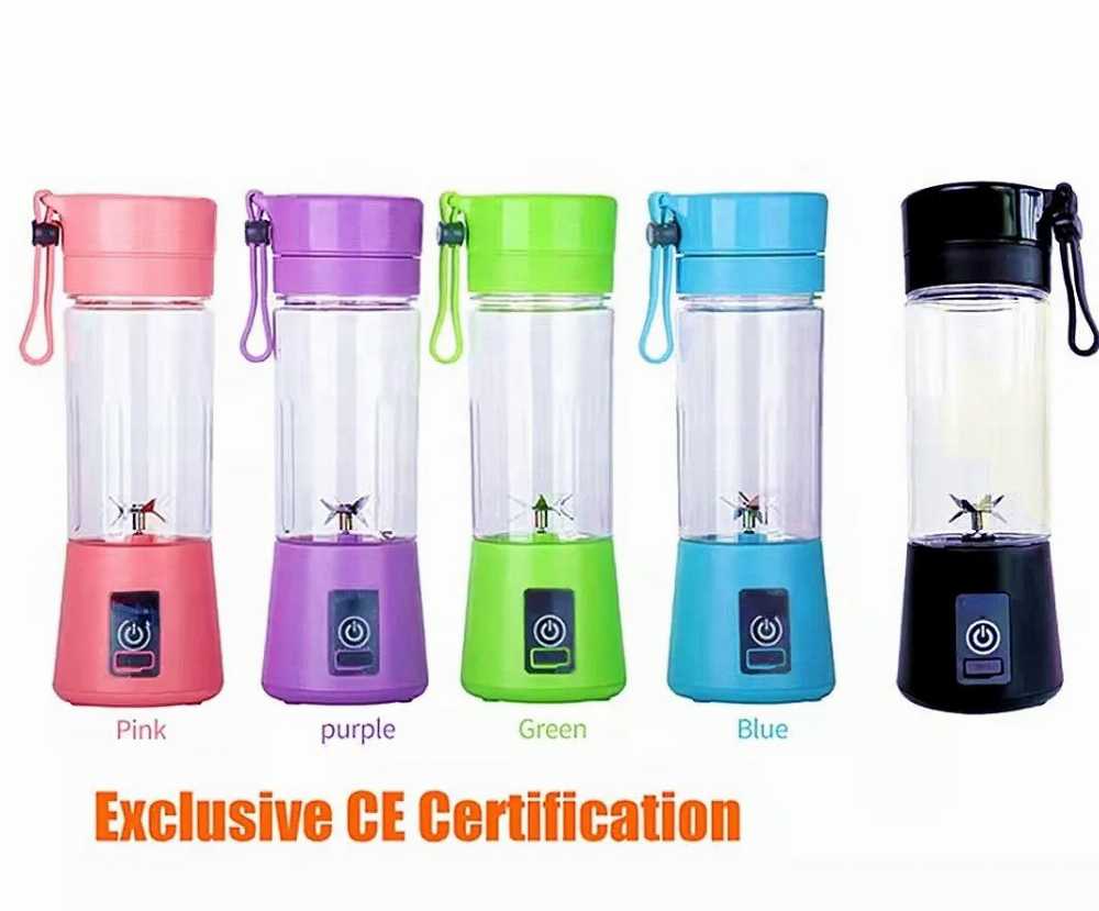 Juicer Blender 6 Blades USB Portable 380ml Mini Fruit Bottle Juicer Small Blender