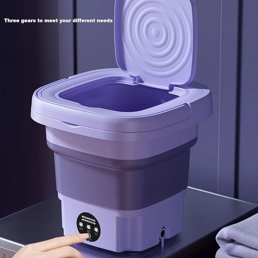 Mini Folding Washing Machine – Portable Clothes Washer for Travel, Hostel & Home Use